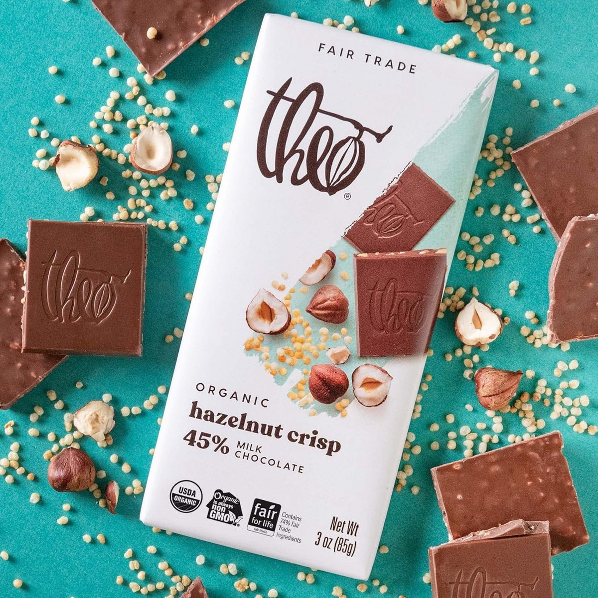 Hazelnut Crips 45% Milk Chocolate Bar