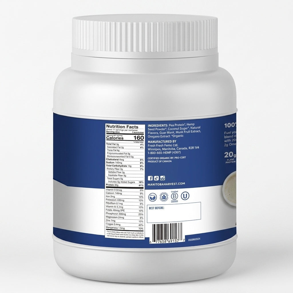 Organic Hemp Vanilla Plant-Based Protein Powder