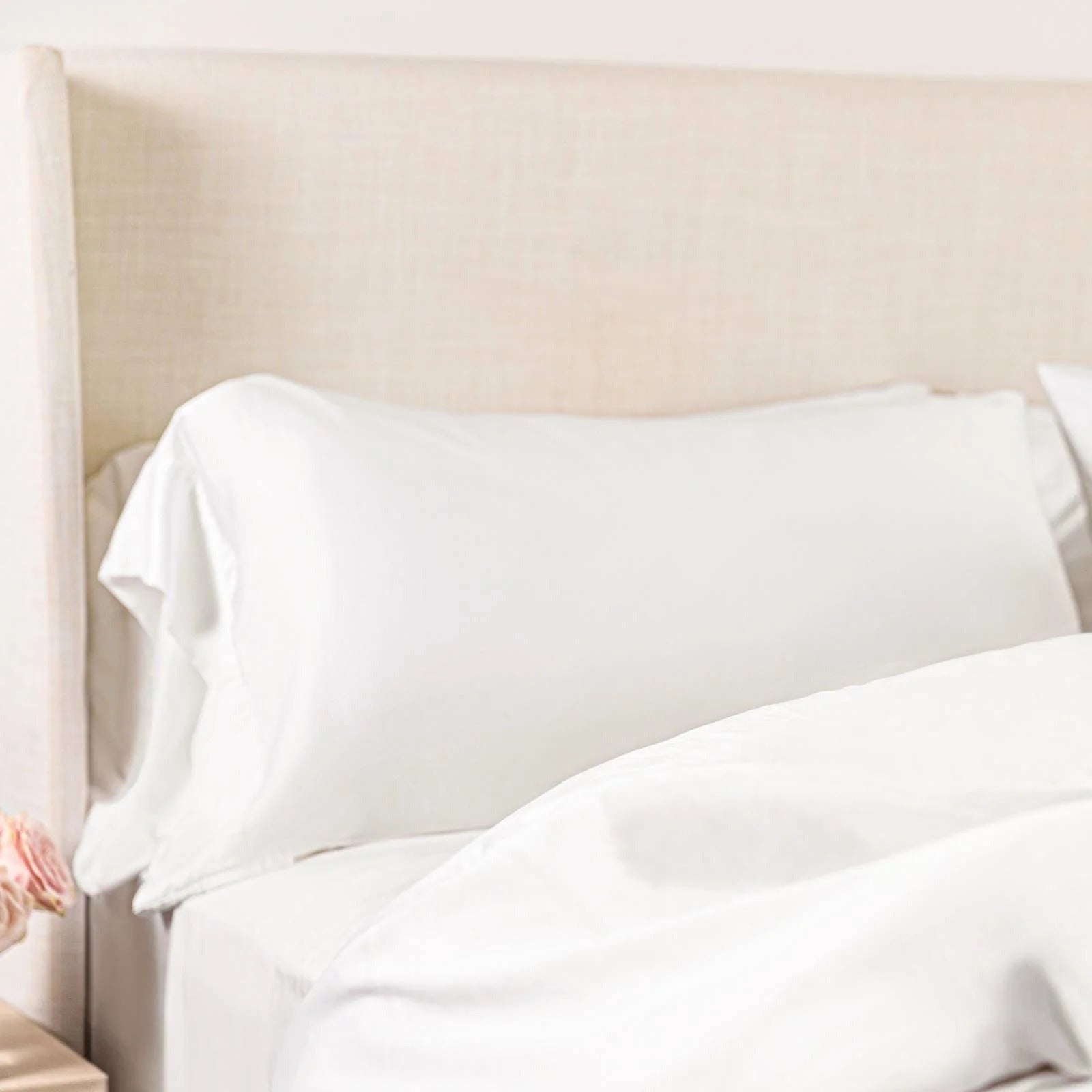 Woven Pillowcase Set in White (King)