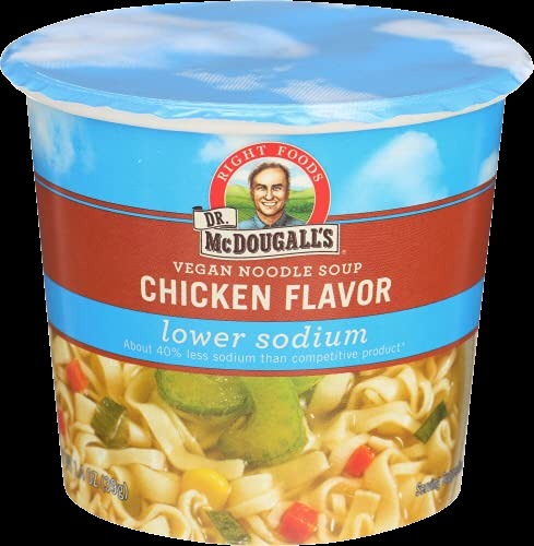 Lower Sodium Vegan Chicken Noodle Soup Cups (6 Pack)