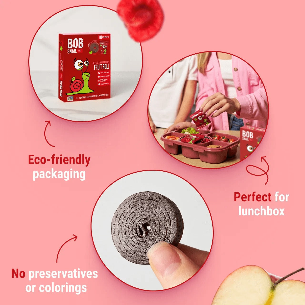 Apple Sour Cherry Fruit Rolls (10 CT)