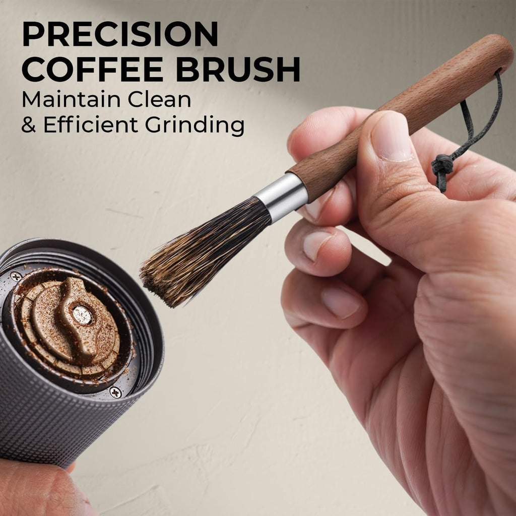 Coffee Cleaning Brush With Wooden Finish