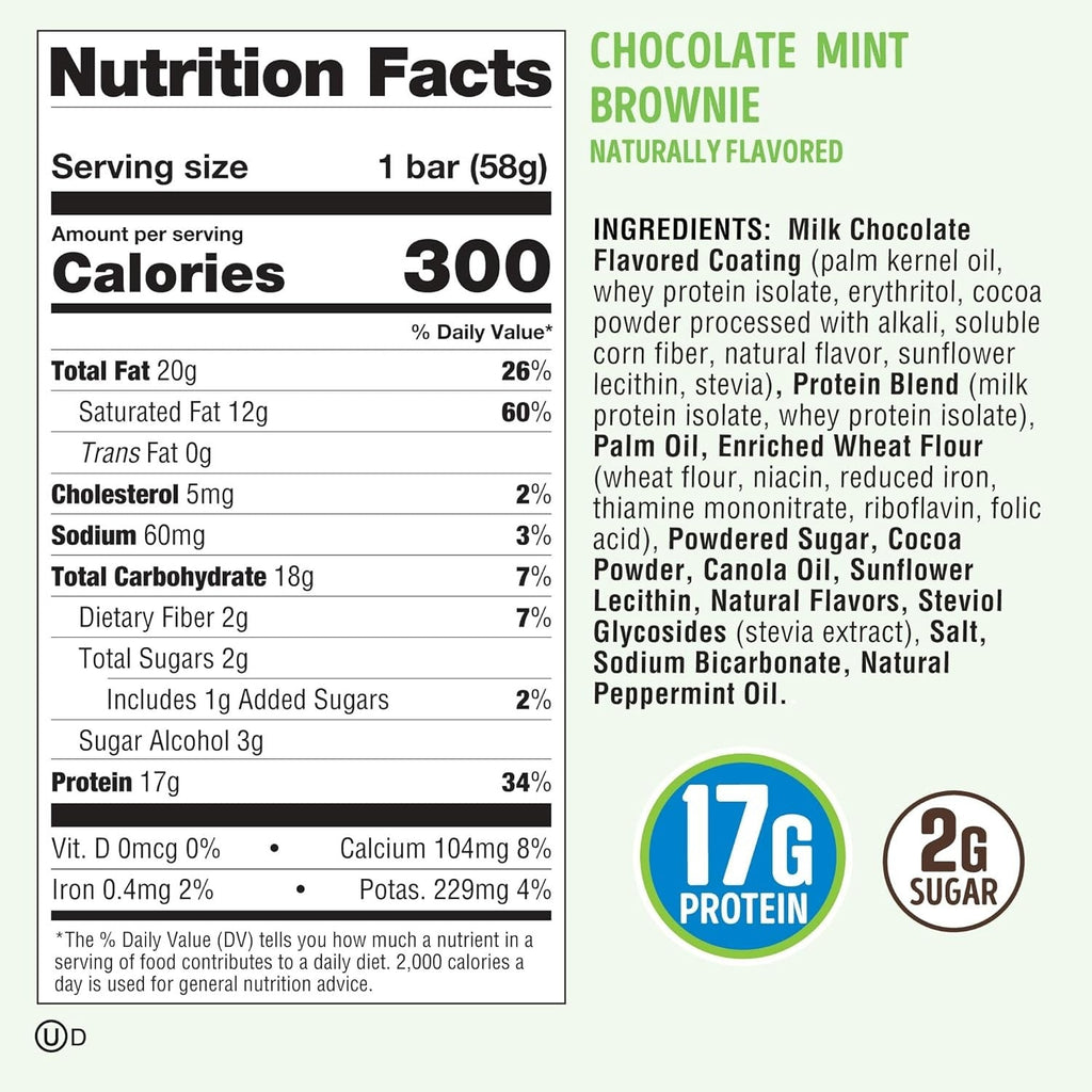 Chocolate Mint Brownie Bar (12 CT)