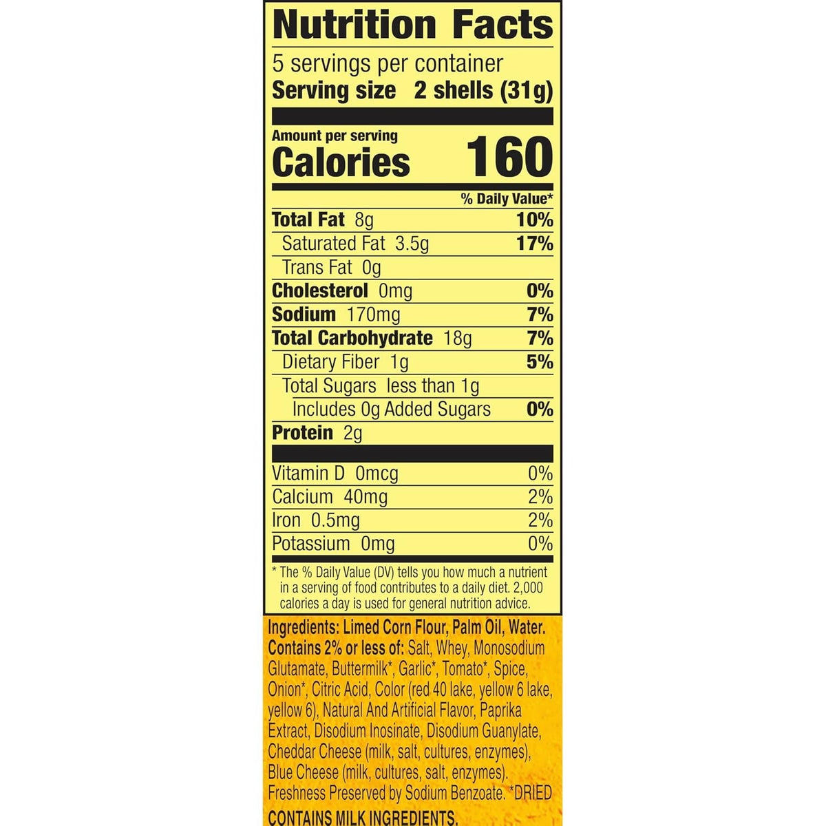 Stand 'N Stuff Taco Shells - Bold Nacho Cheese (10 CT)