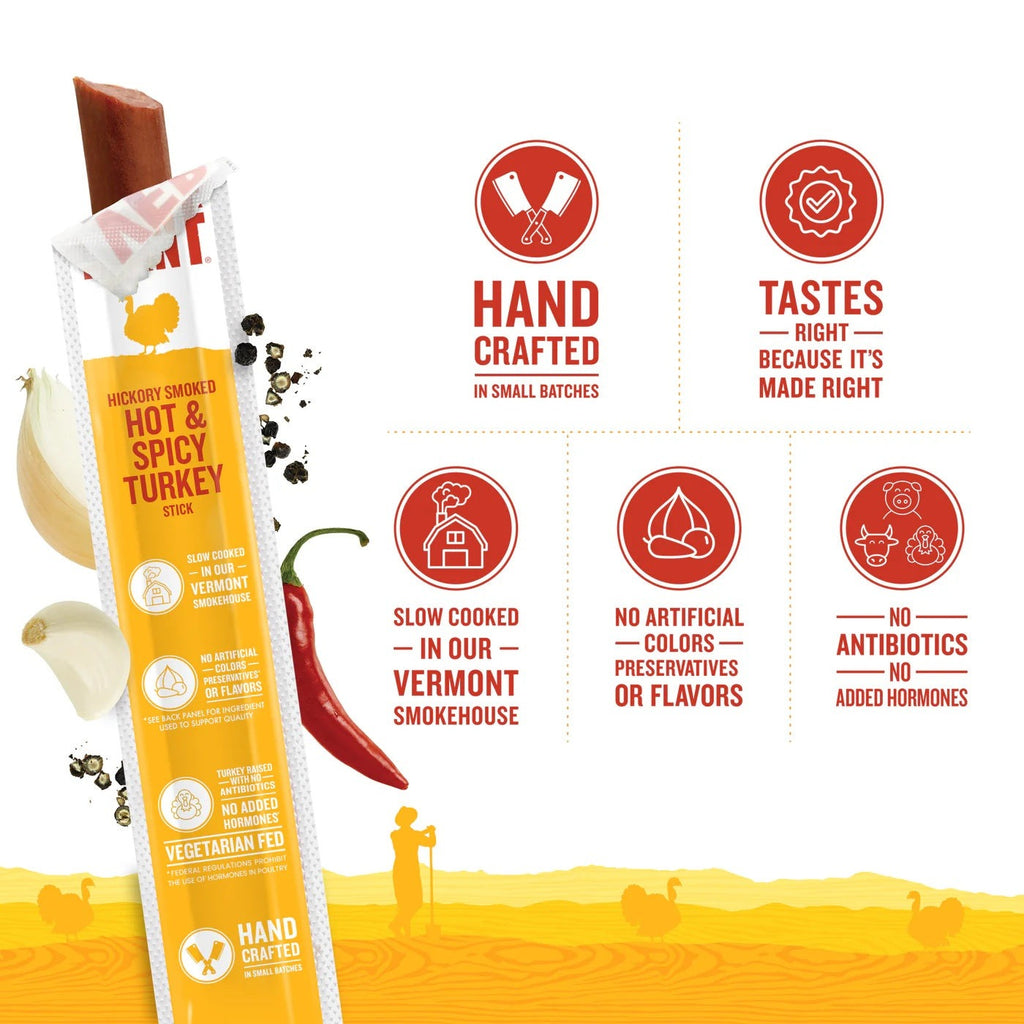 Hickory Smoked Hot & Spicy Turkey Sticks (6 CT)