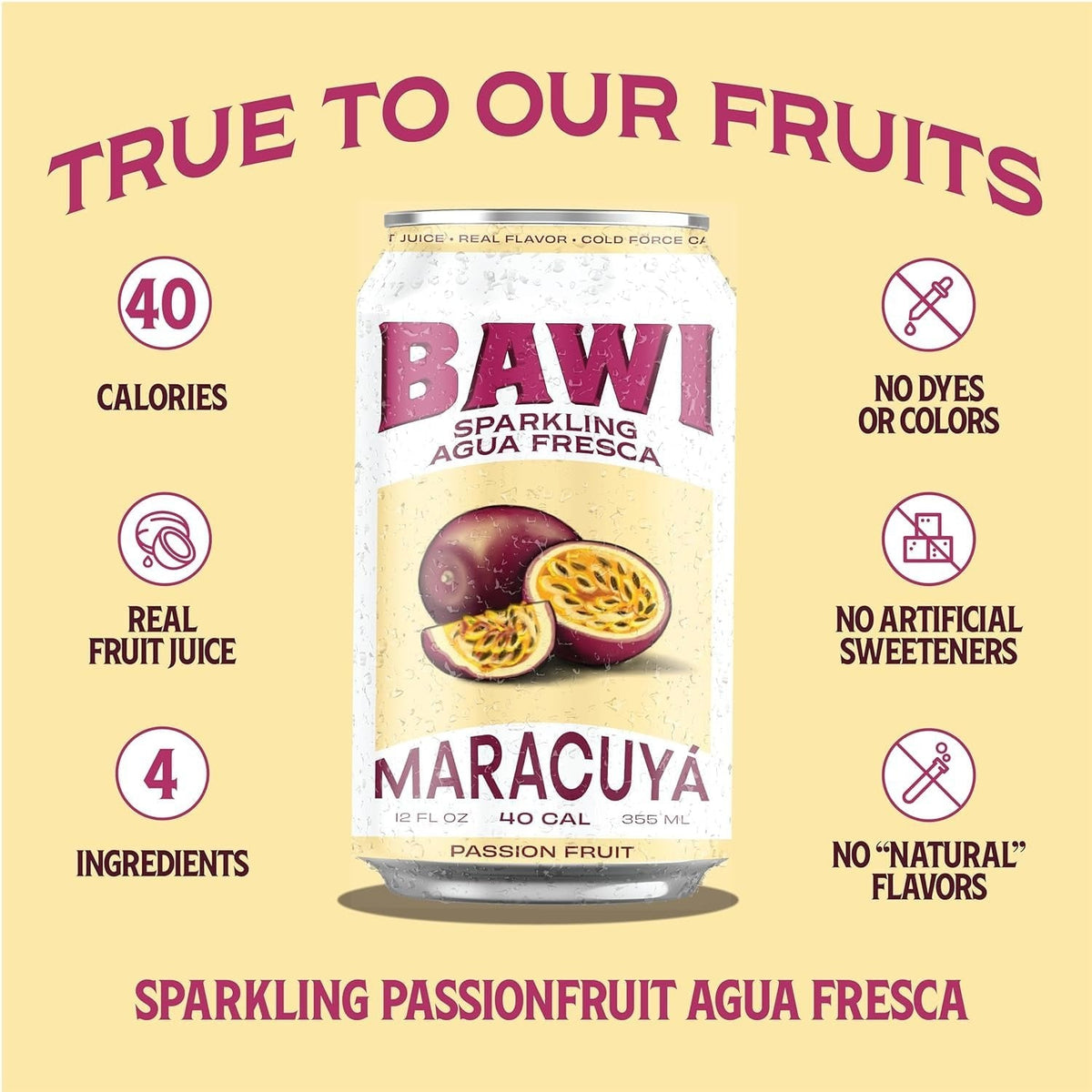 Sparkling Agua Fresca Maracuya - Passionfruit (4 Pack)