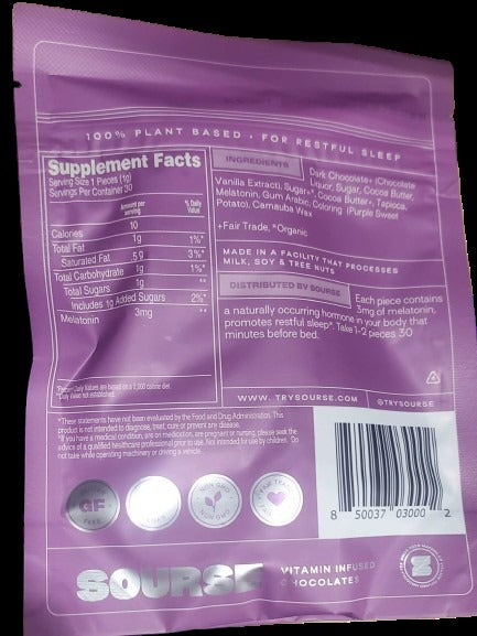 Melatonin Infused Chocolate Supplements for Beauty Sleep