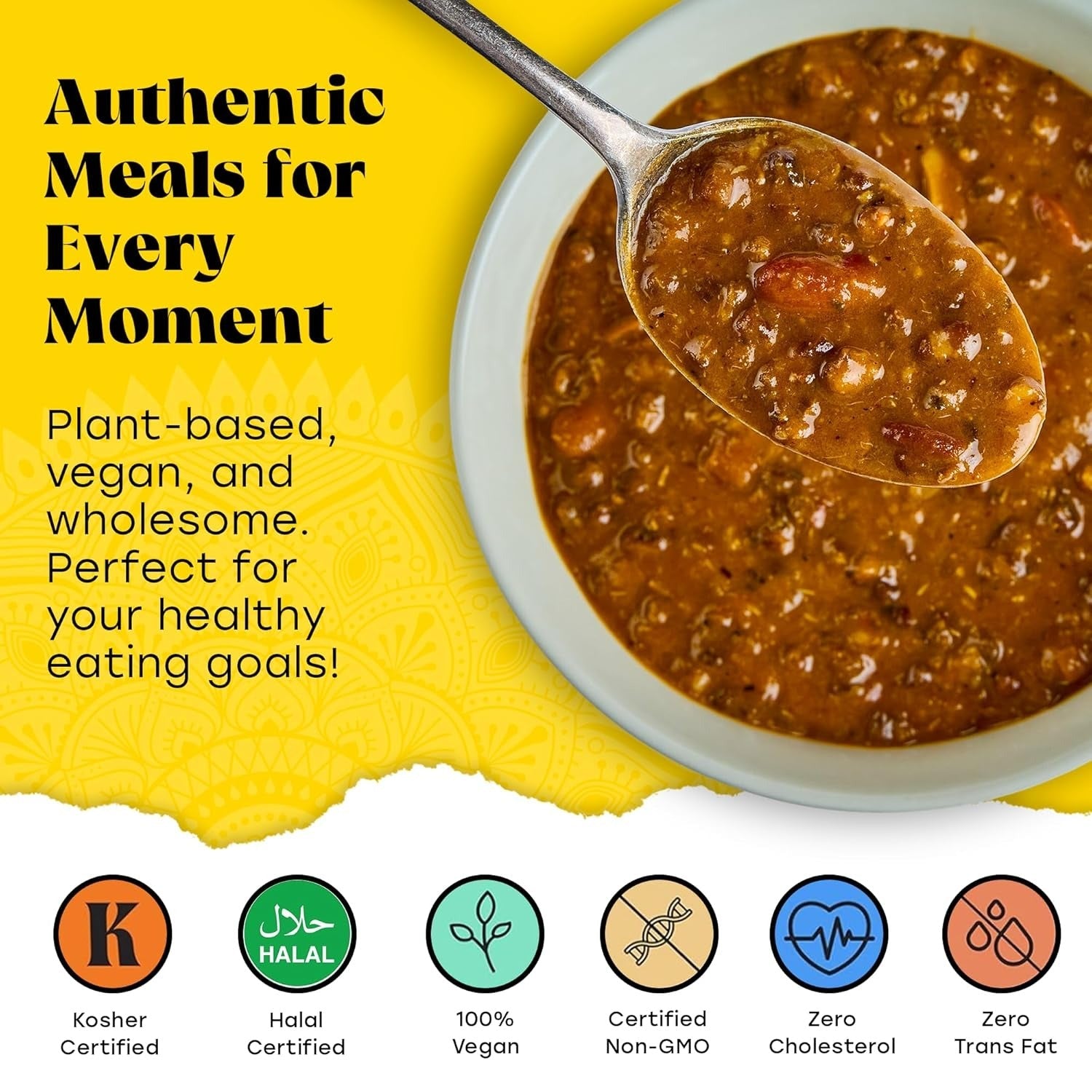 Dal Makhani Vegan Lentil & Bean Chili Entree (6 Pack)