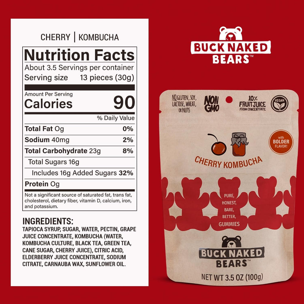 Cherry Kombucha Gummy Bears