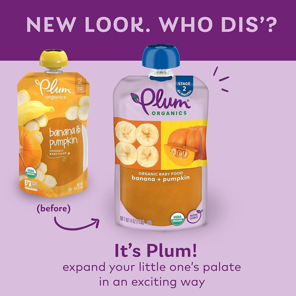 Banana & Pumpkin - Stage 2 Baby Food (12 Pack)