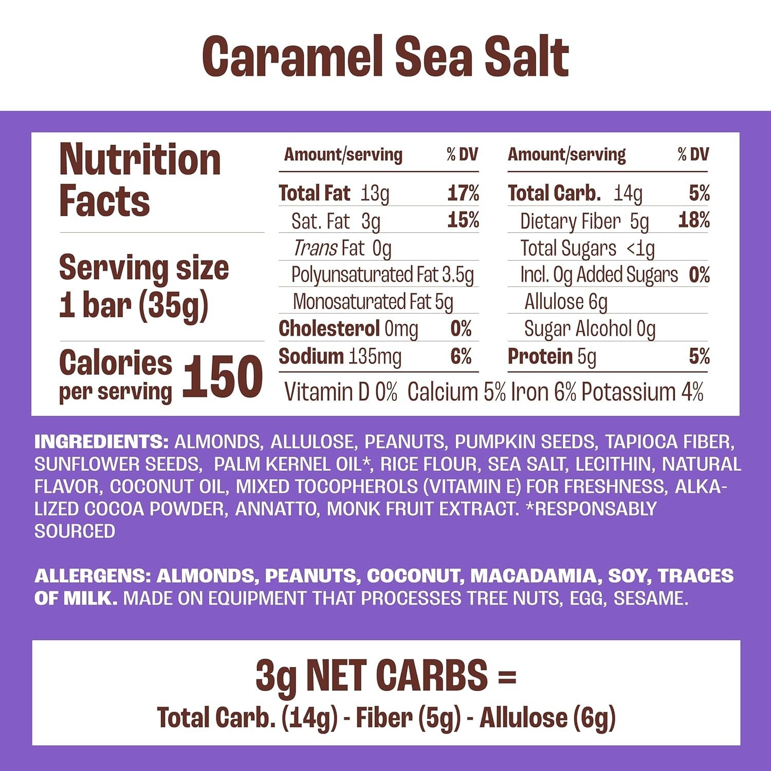 Caramel Sea Salt Nut & Seed Bar (12 Pack)