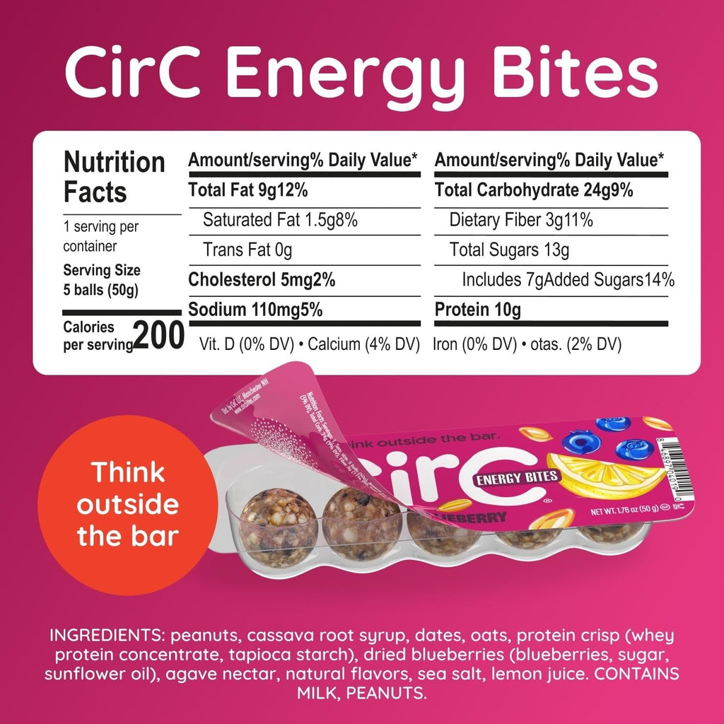Lemon Blueberry High Protein Energy Bites (6 CT)