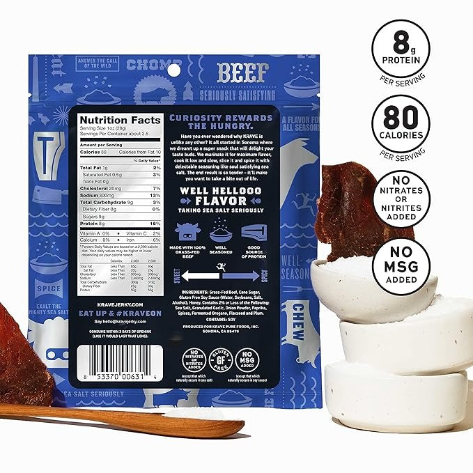 Sea Salt Original Beef Jerky (8 Pack)