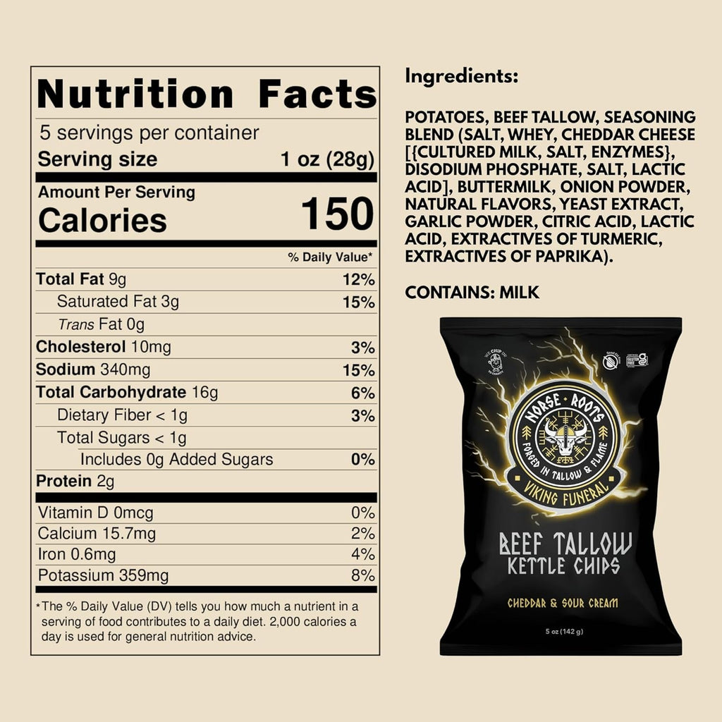 Cheddar & Sour Cream Beef Kettle Chips