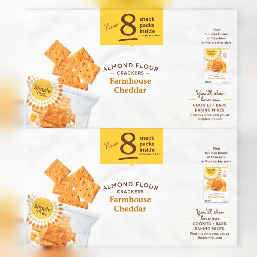 Farmhouse Cheddar Almond Flour Cracker Snack Packs (16 CT)