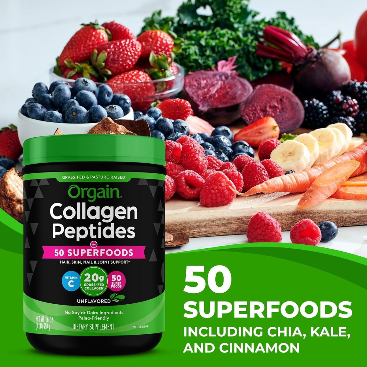 Collagen Peptides 50+ Superfoods Unflavored Powder