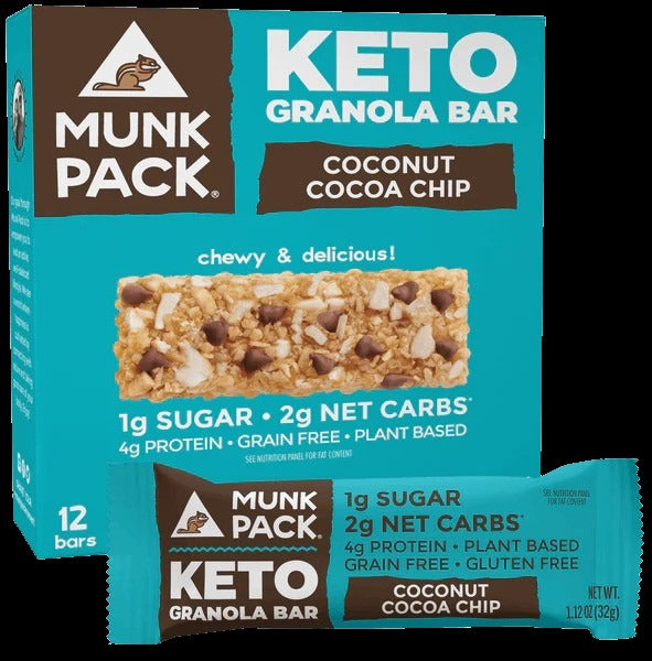 Keto Coconut Cocoa Chip Granola Bar (12 Pack)