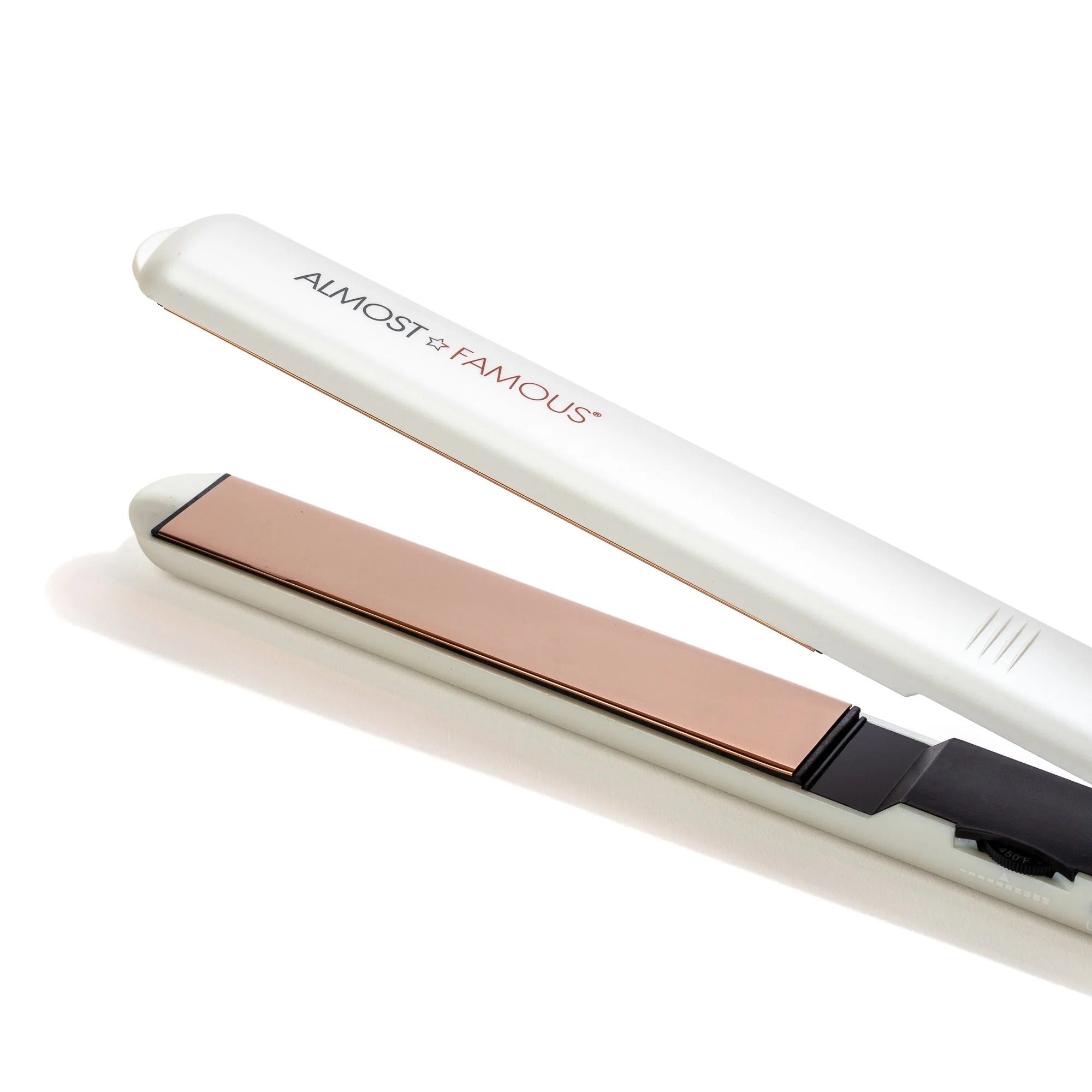 MaxLength 1" Flat Iron With Rose Gold Titanium Plates - White