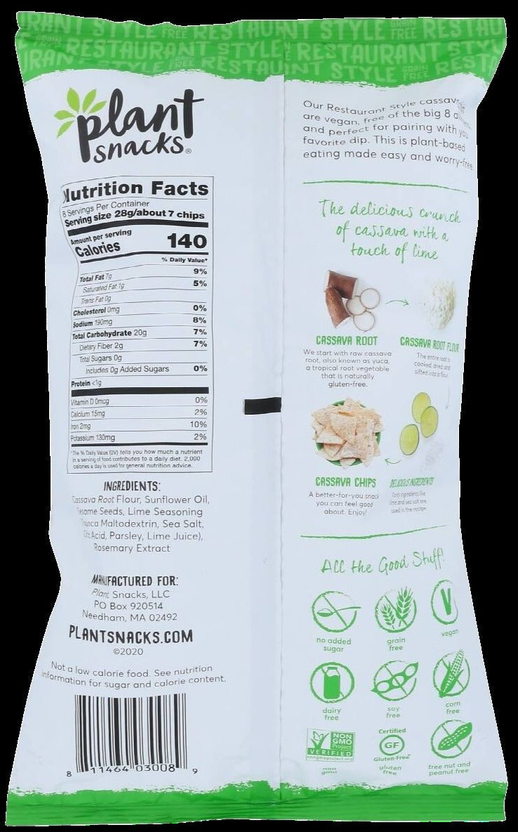 Gluten Free Cassava Chips Lime