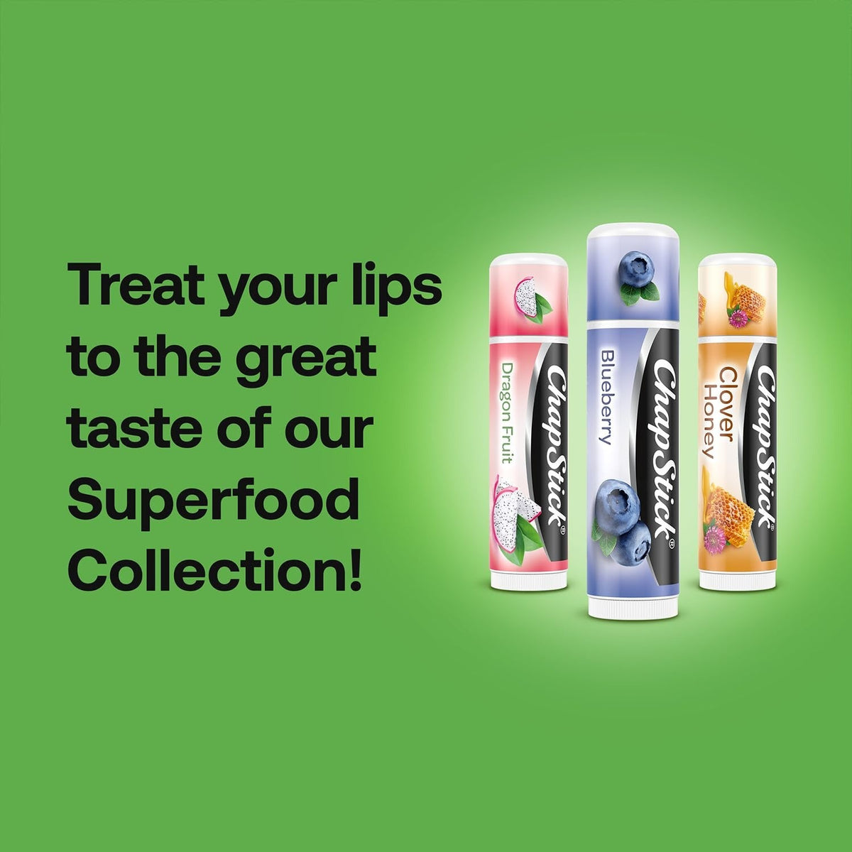 SuperFood Collection Lip Balm Sticks (3 CT) - Dragon Fruit Berry And Honey