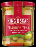 Yellowfin Tuna Fillets in Extra Virgin Olive Oil with Green Olives