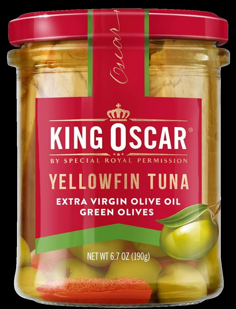 Yellowfin Tuna Fillets in Extra Virgin Olive Oil with Green Olives