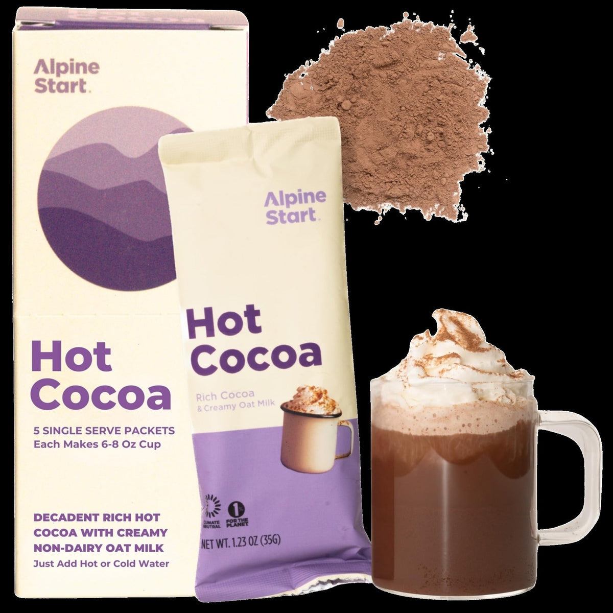 Dairy-Free Hot Cocoa Mix With Organic Oat Milk (5 CT)