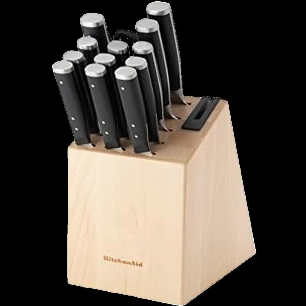 Gourmet 13-Piece Triple Rivet Knife Block Set - Matte Gray