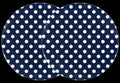 Melamine Dinner Plate, Navy W/ Dots (Set Of 2)