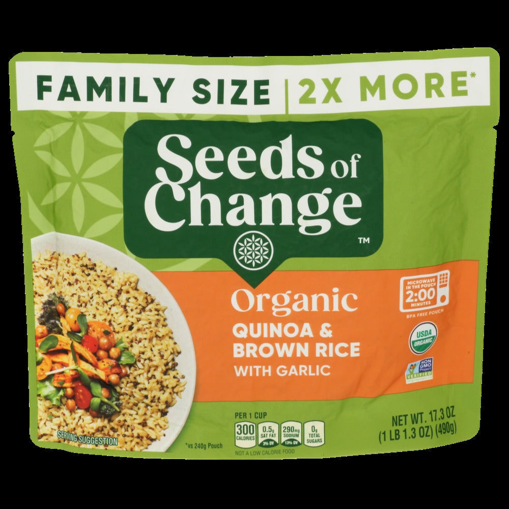 Family Size Brown Rice & Quinoa With Garlic