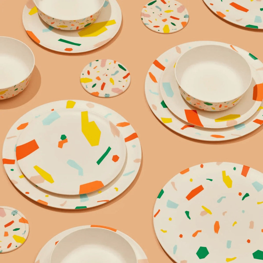 Bamboo Dinner Plate Set in Party (4 CT)