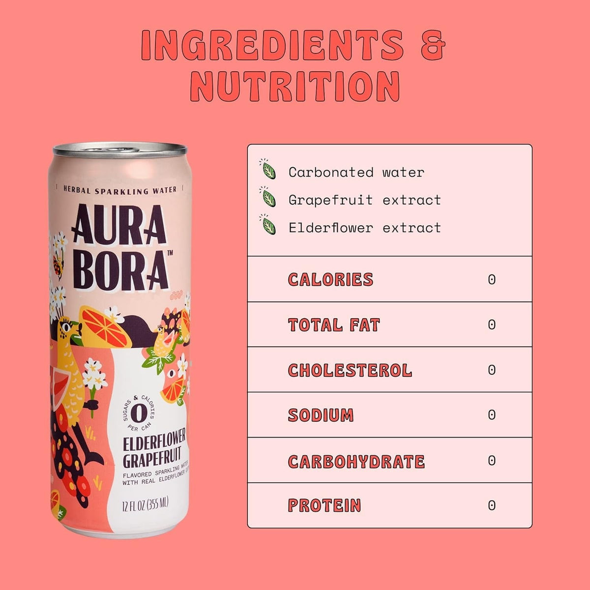 Elderflower Grapefruit Sparkling Water (12 CT)