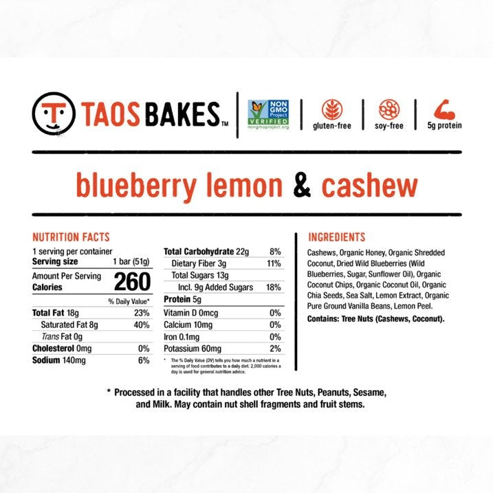 Blueberry Lemon & Cashew (12 CT)