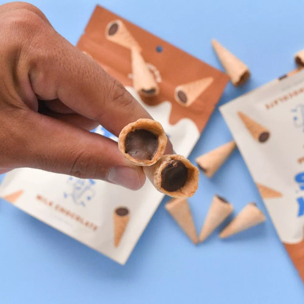 Milk Chocolate Waffle Cone Snacks