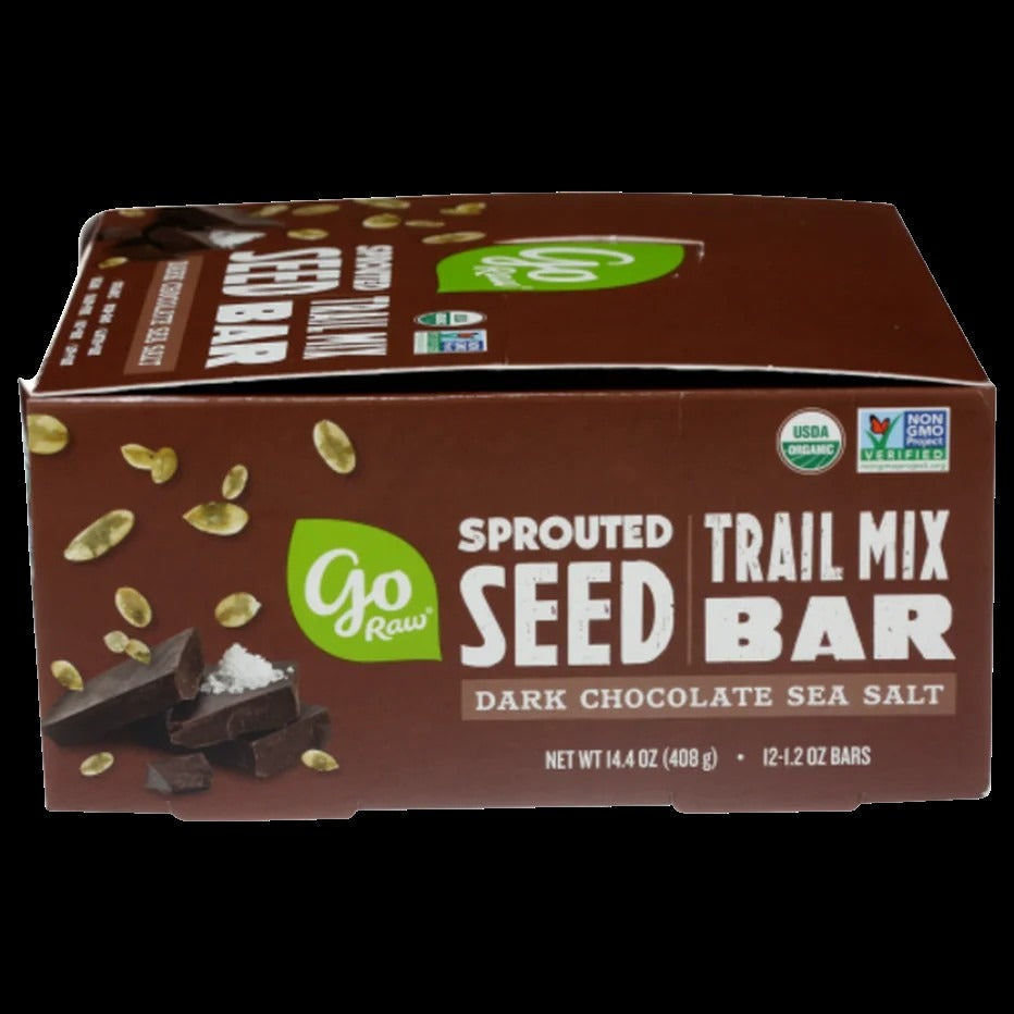Organic Dark Chocolate & Sea Salt Trail Mix Bar (12 Pack Case)