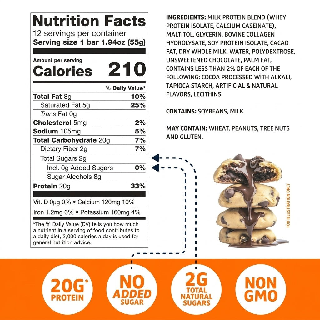 Cookie Dough Protein Bars (12 CT)