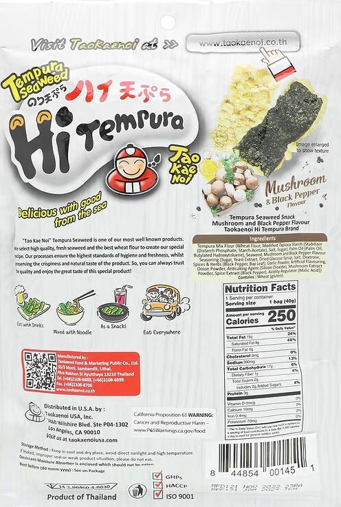 Tempura Seaweed Mushroom & Black Pepper (12 Pack)