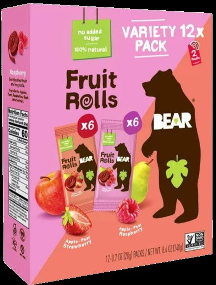 Strawberry Raspberry Fruit Rolls Variety Pack