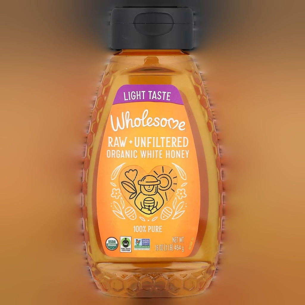 Raw Organic White Honey Fair Trade Certified Squeeze