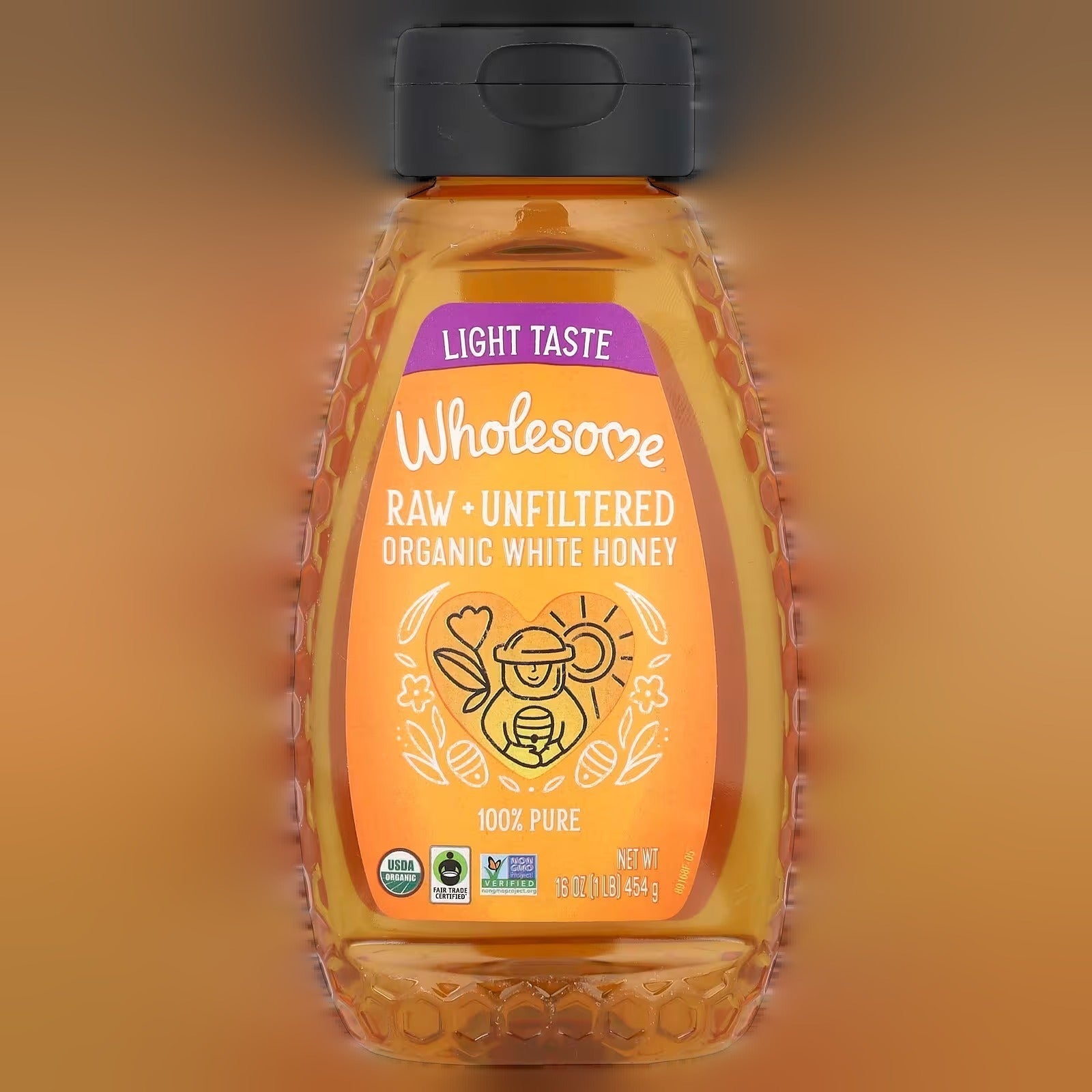 Raw Organic White Honey Fair Trade Certified Squeeze