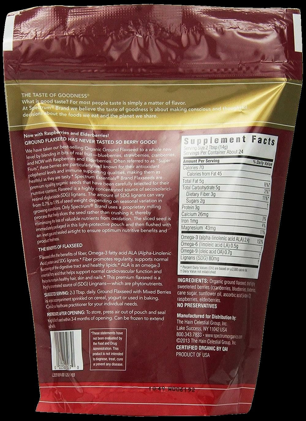 Mixed Berries with Ground Flaxseed