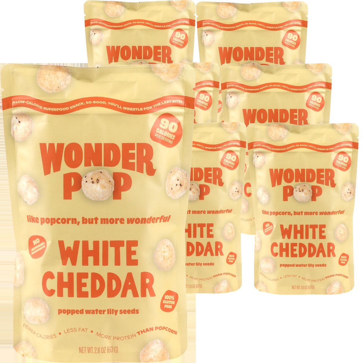 Popped Water Lily Seeds - White Cheddar (6 Pack)
