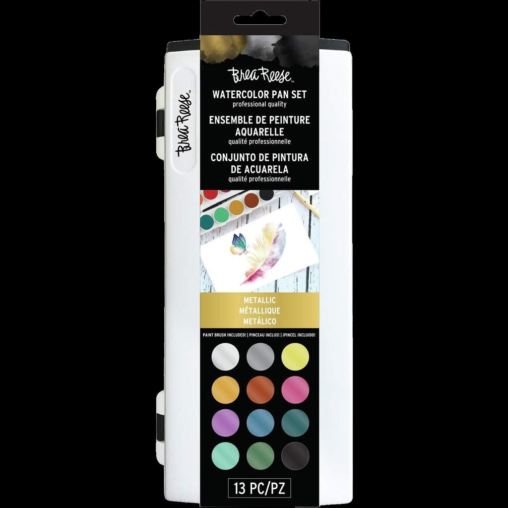Brea Reese Watercolor Pan Set - 12 Metallic Colors