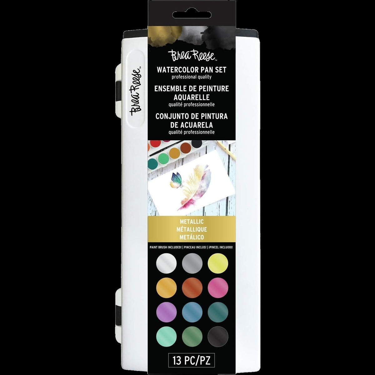 Brea Reese Watercolor Pan Set - 12 Metallic Colors