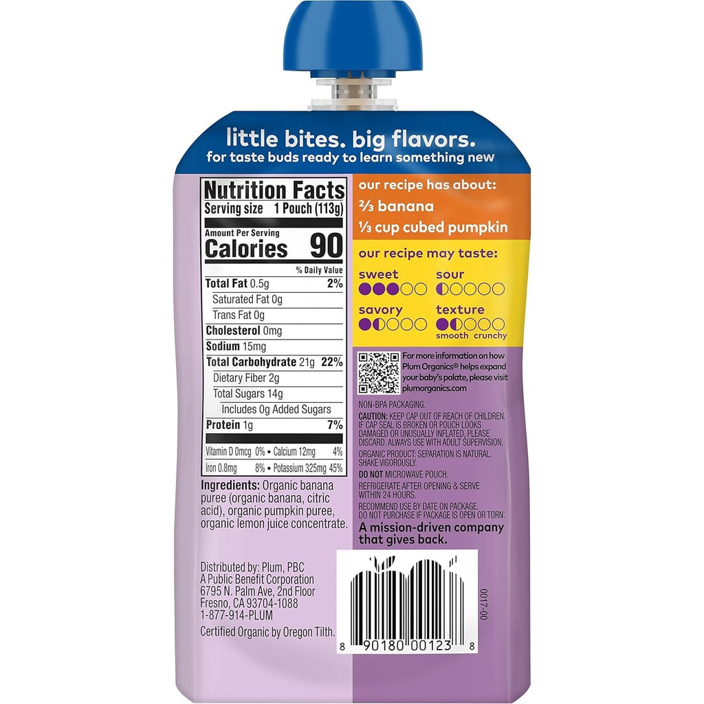 Banana & Pumpkin - Stage 2 Baby Food (12 Pack)