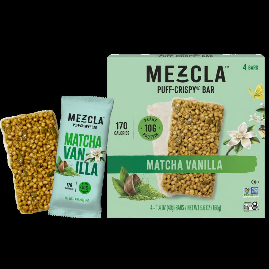 Puff-Crispy Matcha Vanilla Plant Protein Bars (4 CT)
