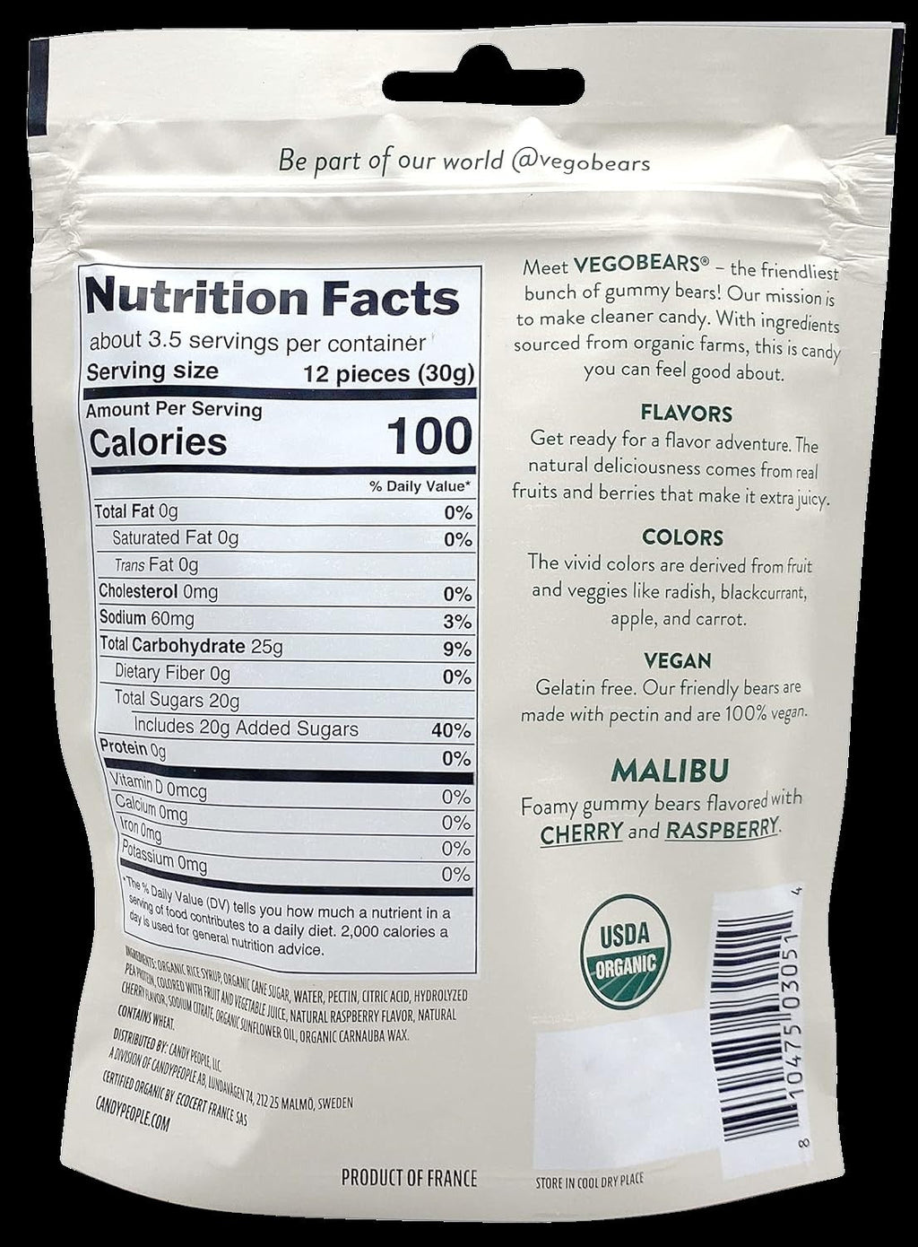 Malibu Cherry Raspberry Gummy Bear
