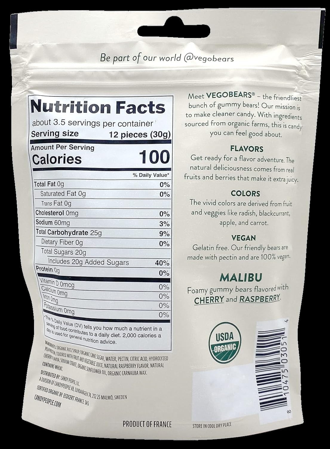 Malibu Cherry Raspberry Gummy Bear