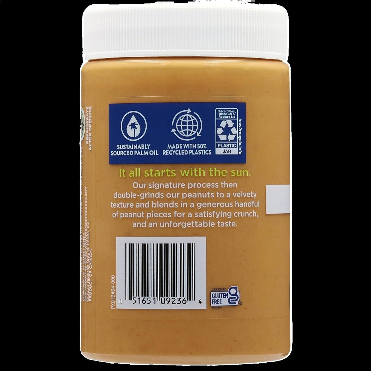 Organic No Stir Crunchy Peanut Butter