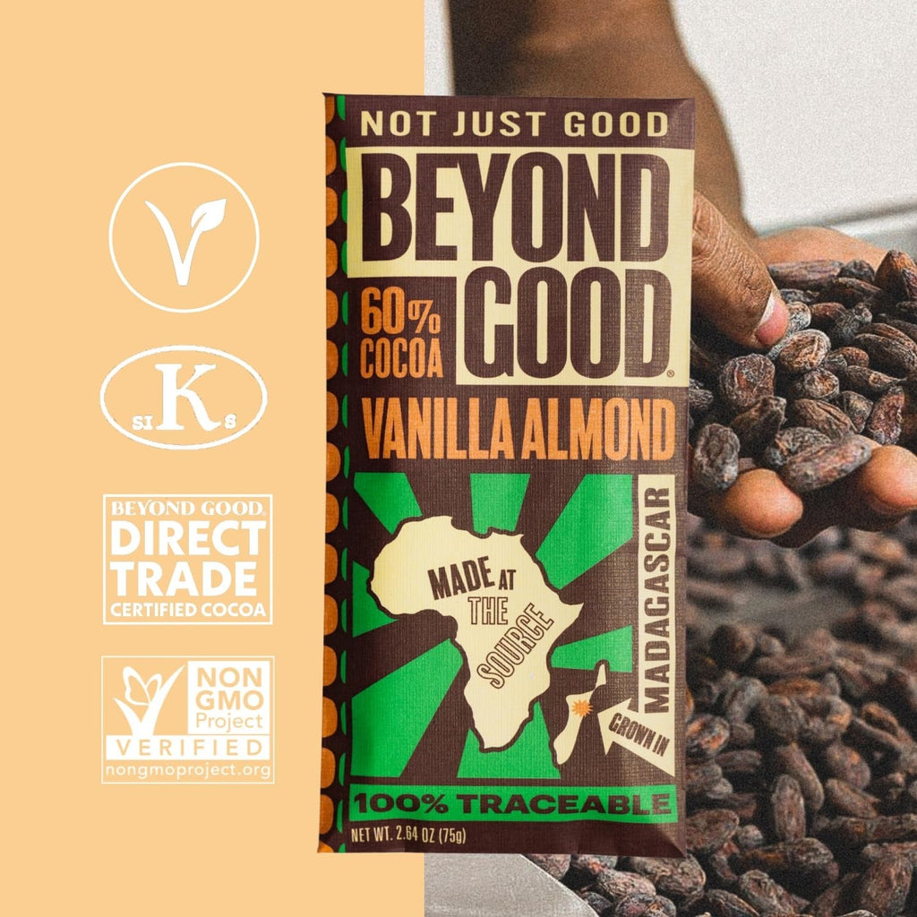 Vanilla Almond 60% Chocolate Bar